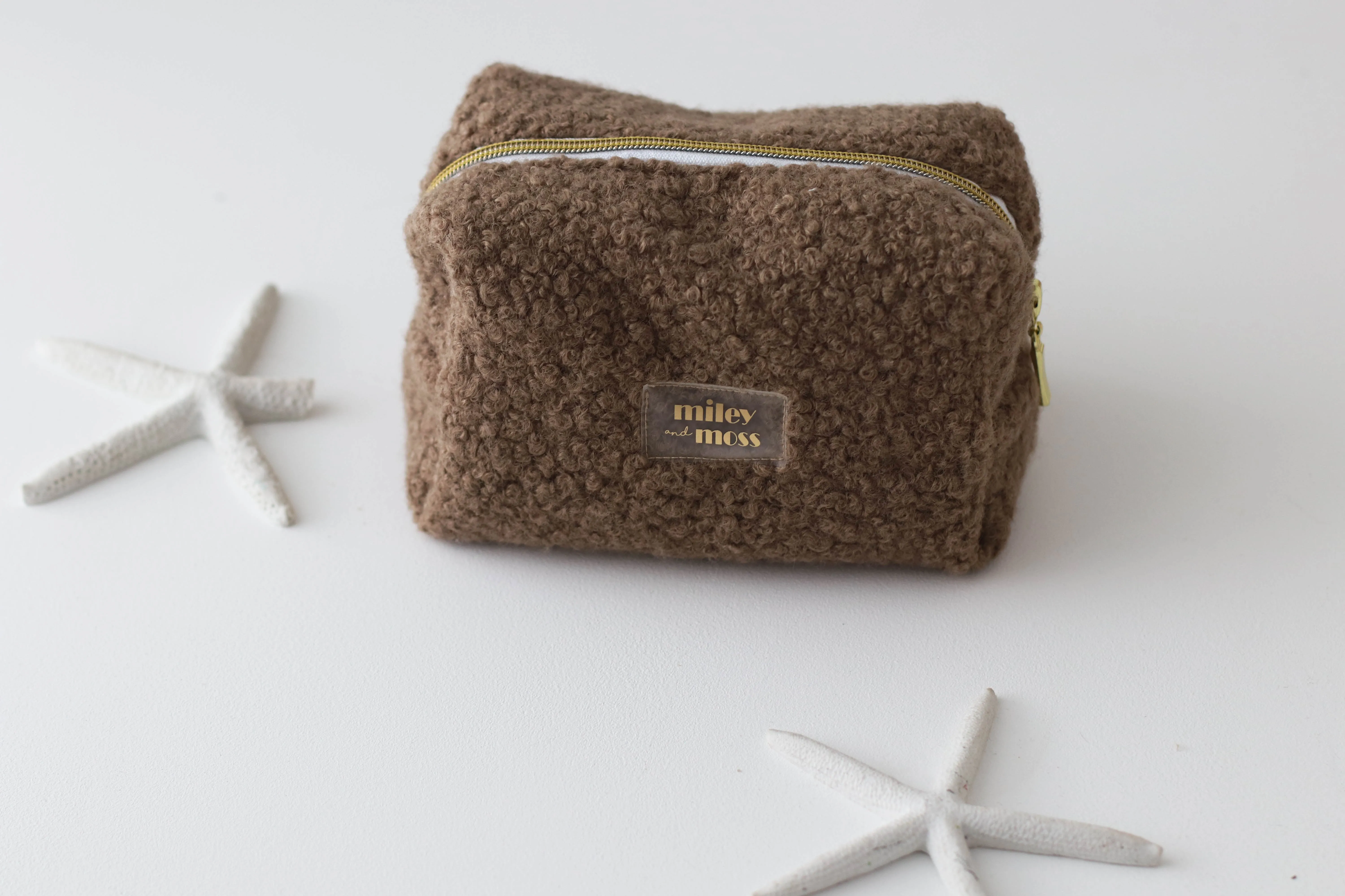 Teddy make up bag - CAPPUCINO - 2 sizes available