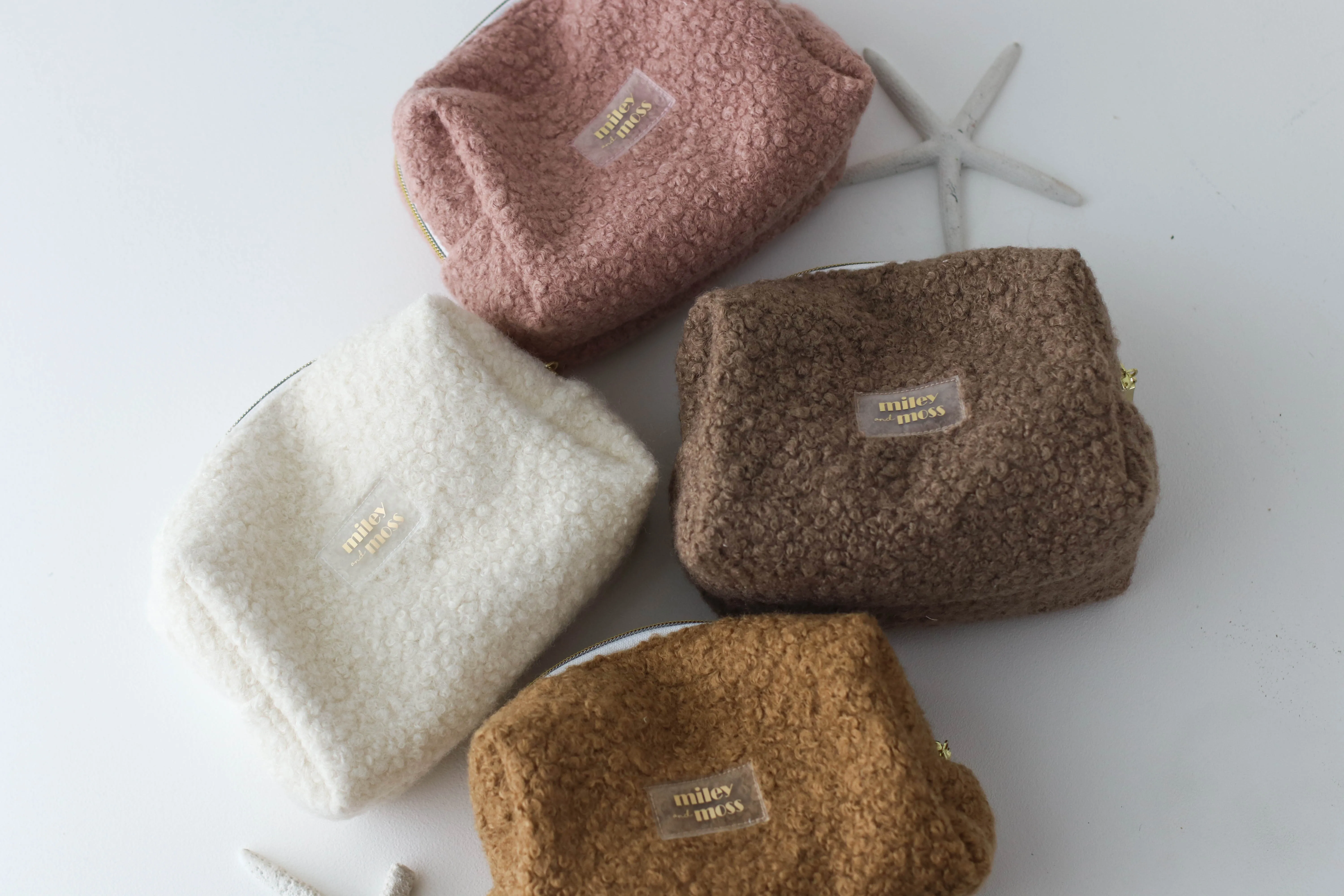 Teddy make up bag - CAPPUCINO - 2 sizes available