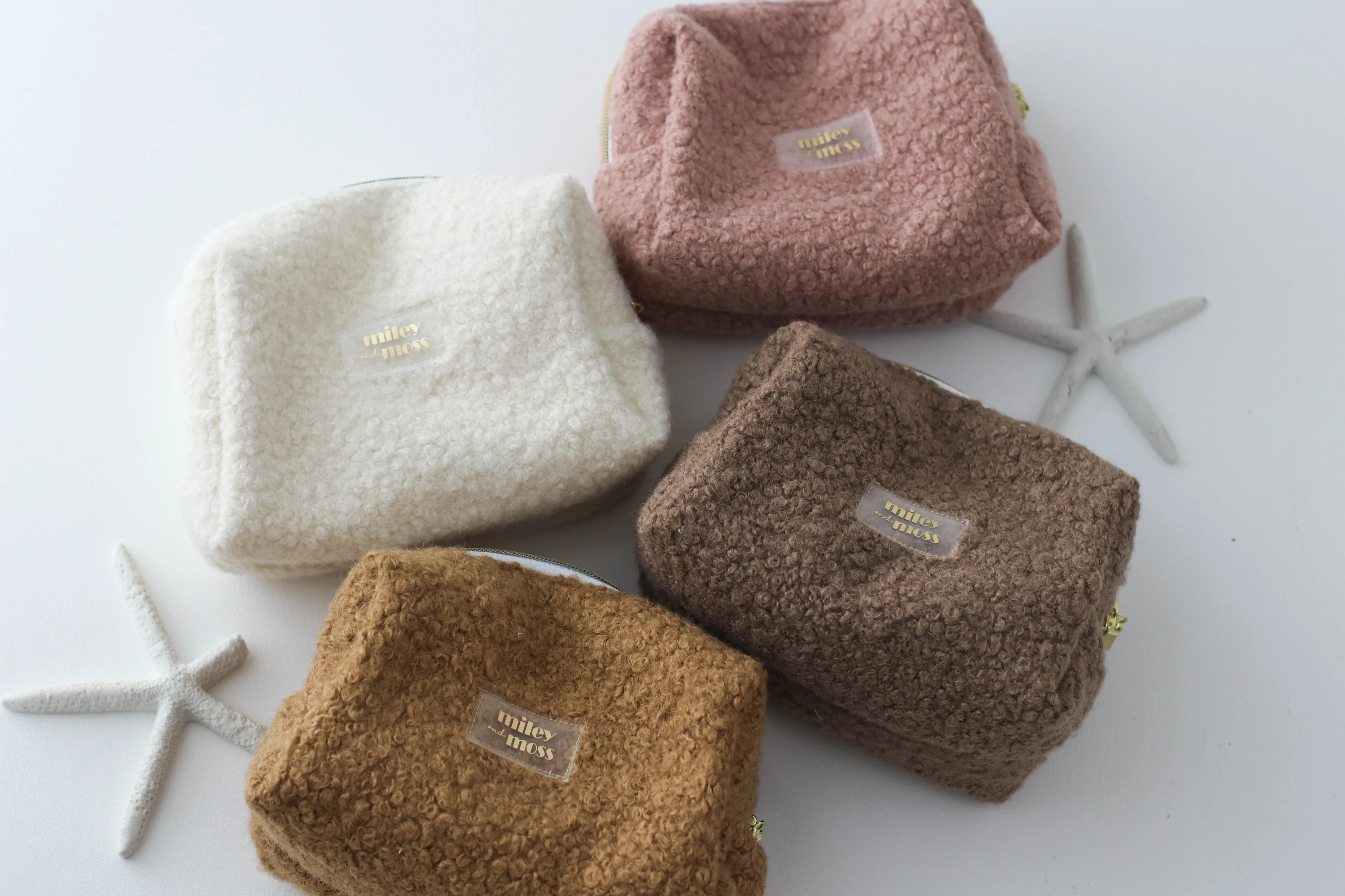 Teddy make up bag - CAPPUCINO - 2 sizes available