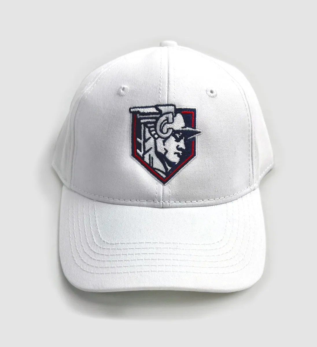 White Cleveland Baseball Statue Dad Hat