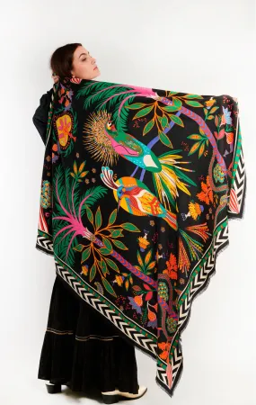 Wild Magic India Big Scarf - Noir Wild