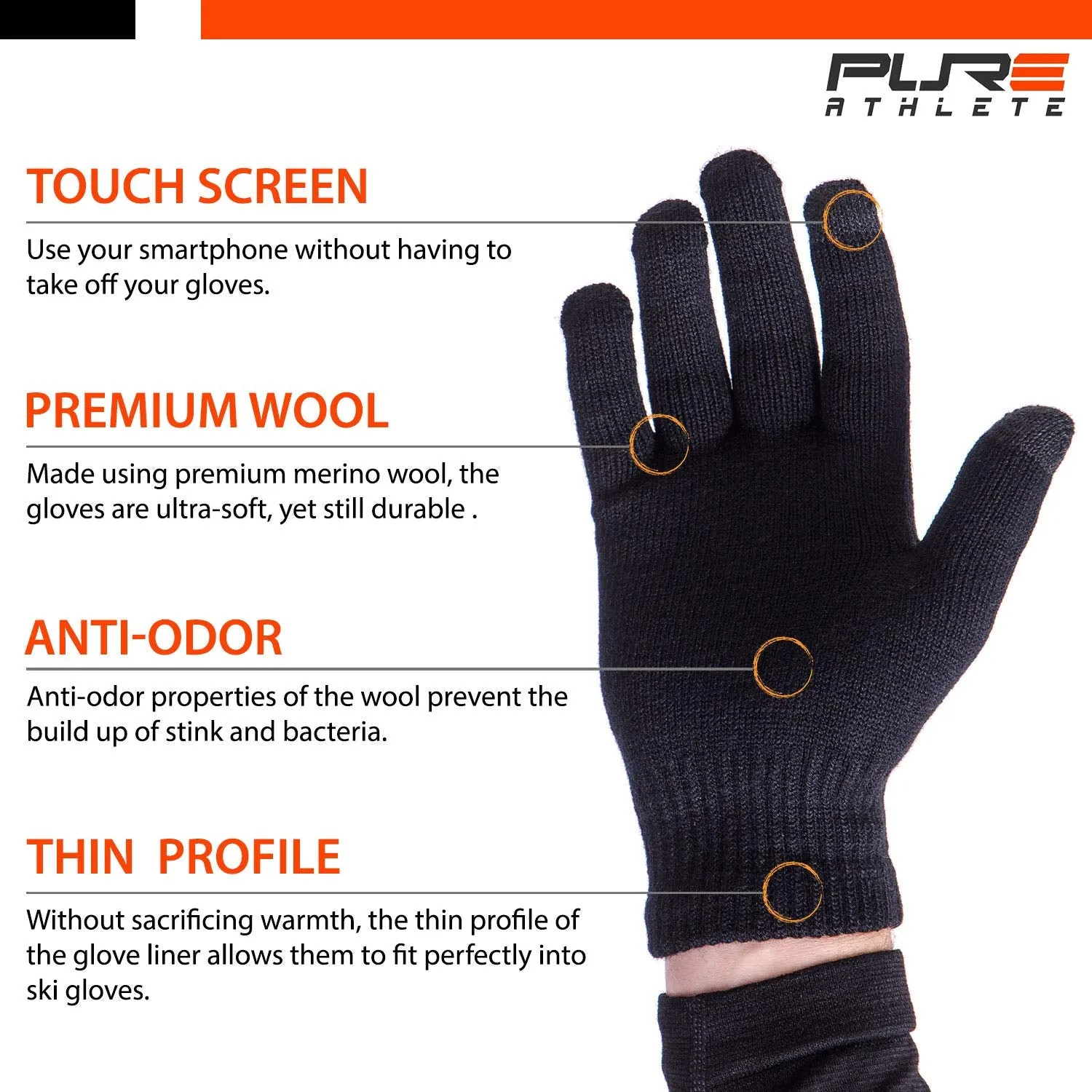 Wool Ski Glove Liner